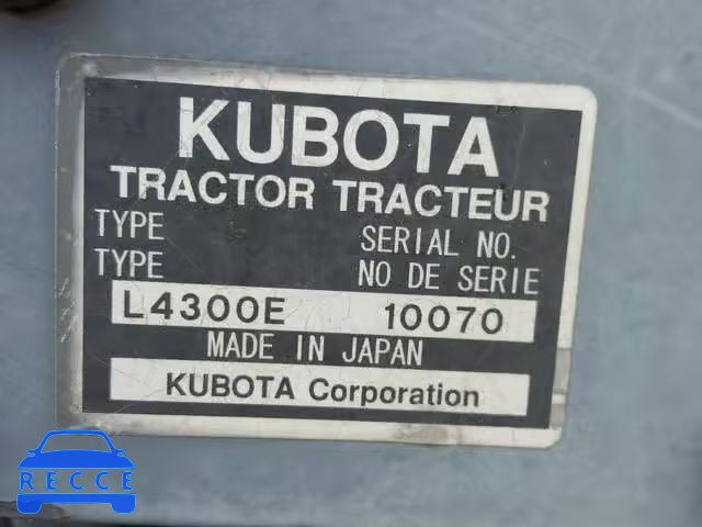 2001 KUBO TRACTOR L4300E10070 зображення 9