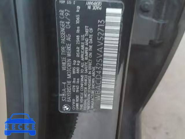 1997 BMW 328 I AUTO WBACD4325VAV52713 image 9