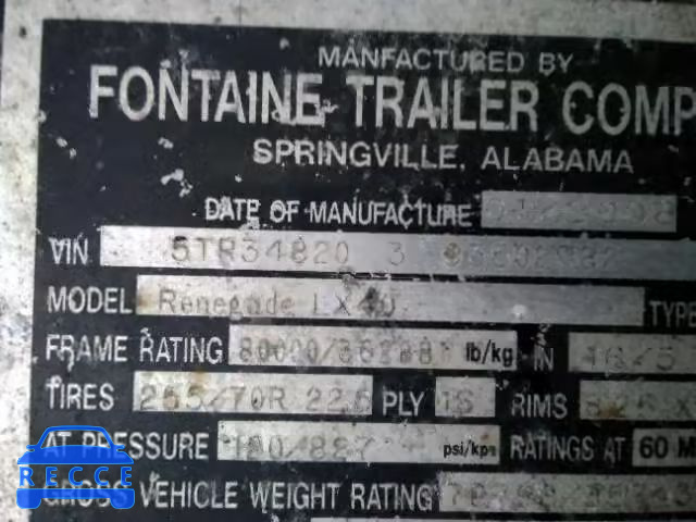 2008 FONTAINE TRAILER 5TR34820583502982 зображення 9