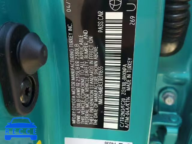 2018 TOYOTA C-HR XLE NMTKHMBX3JR011655 image 9