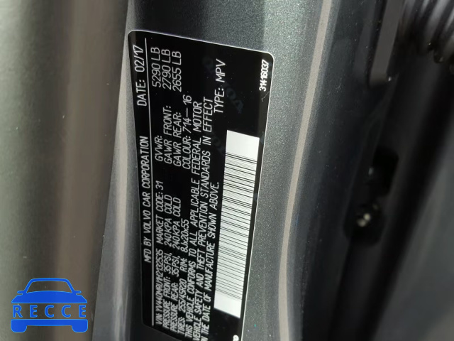 2017 VOLVO XC60 T5 YV440MRU1H2132535 image 9