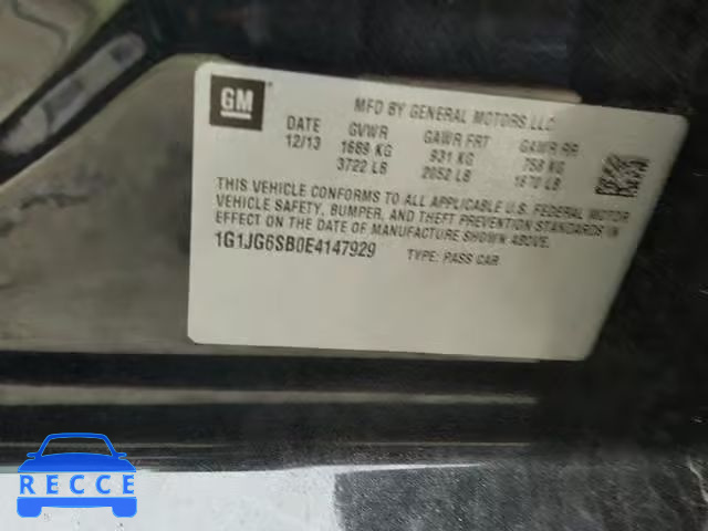 2014 CHEVROLET SONIC RS 1G1JG6SB0E4147929 image 9