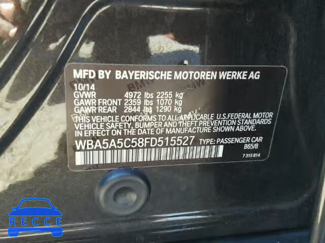 2015 BMW 528 I WBA5A5C58FD515527 image 9