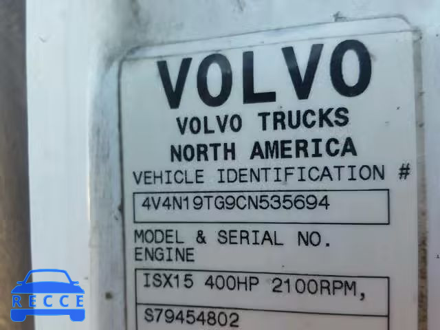 2012 VOLVO VN VNL 4V4N19TG9CN535694 зображення 9