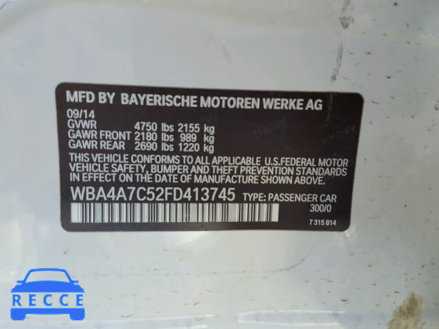 2015 BMW 428 XI WBA4A7C52FD413745 image 9