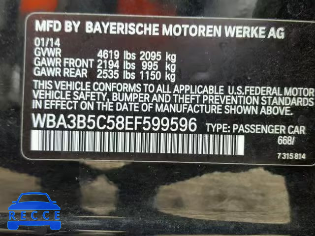 2014 BMW 328 XI SUL WBA3B5C58EF599596 зображення 9