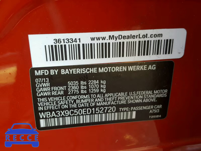 2014 BMW 335 XIGT WBA3X9C50ED152720 image 9