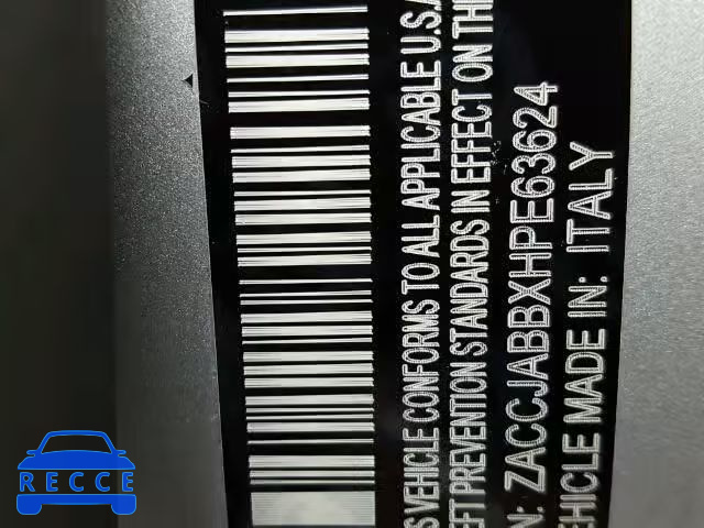 2017 JEEP RENEGADE L ZACCJABBXHPE63624 image 9