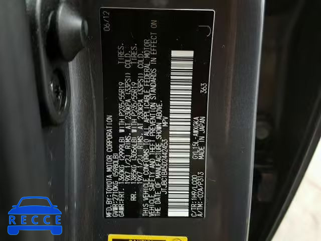 2013 LEXUS RX 450 JTJBC1BA5D2442453 image 9