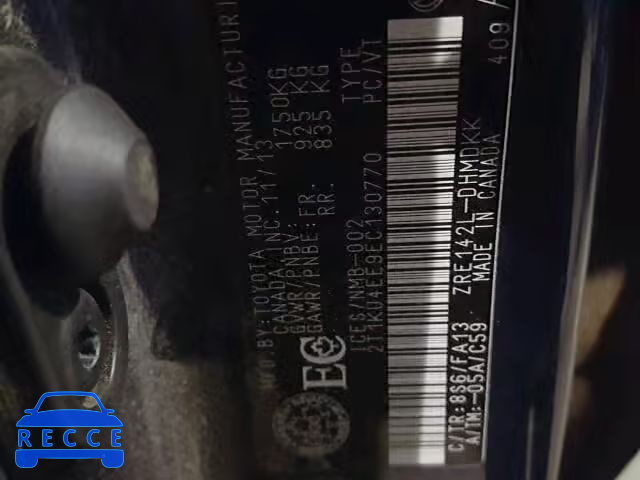 2014 TOYOTA MATRIX BAS 2T1KU4EE9EC130770 image 9