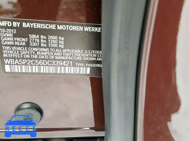 2013 BMW 535 XIGT WBASP2C56DC339421 зображення 9
