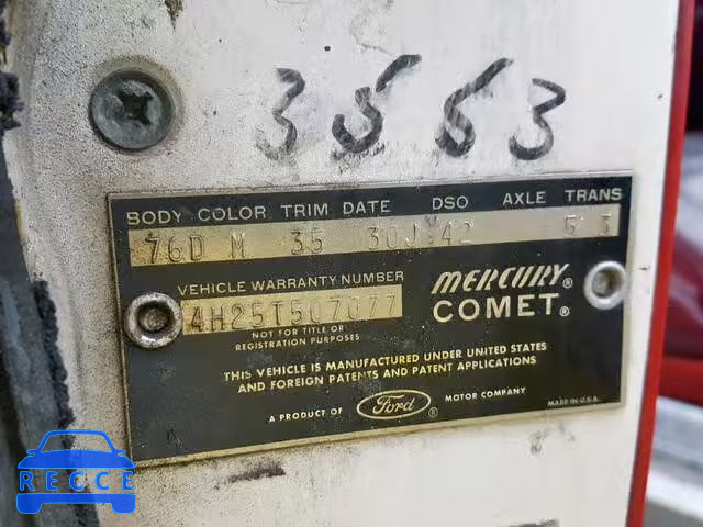 1964 MERCURY COMET 4H25T507077 зображення 9