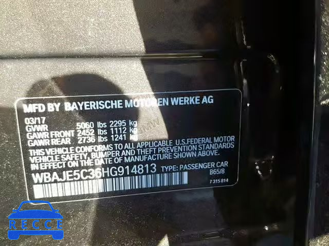 2017 BMW 540 I WBAJE5C36HG914813 image 9