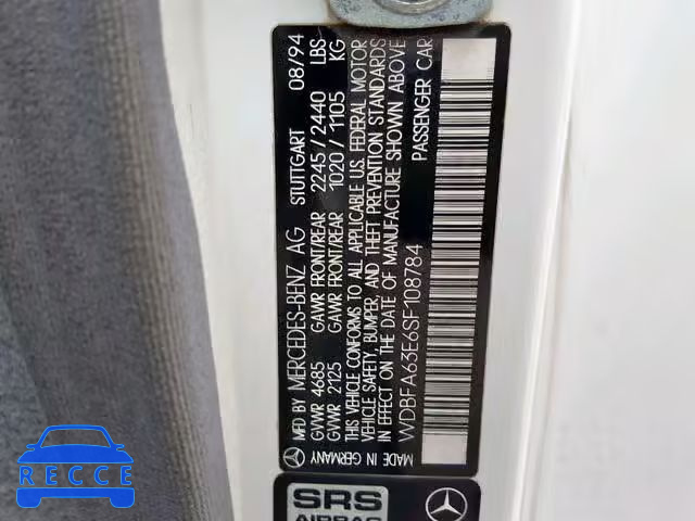 1995 MERCEDES-BENZ SL 320 WDBFA63E6SF108784 image 9