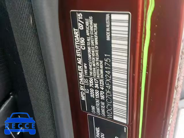 2015 MERCEDES-BENZ G 63 AMG WDCYC7DF4FX241751 зображення 9