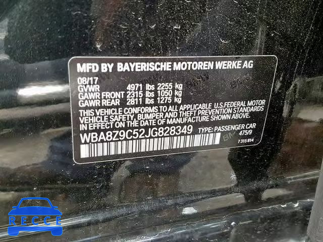 2018 BMW 330 XIGT WBA8Z9C52JG828349 image 9