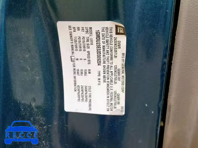 2002 PONTIAC MONTANA EC 1GMDU23E32D309204 Bild 9