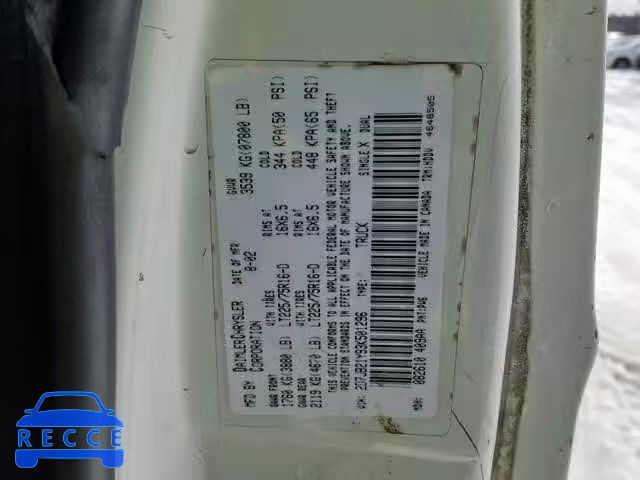 2003 DODGE RAM VAN B2 2D7JB21Y93K501296 image 9