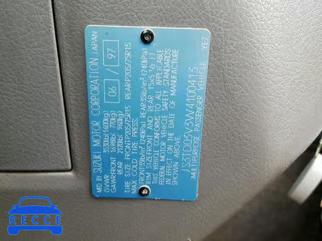 1998 SUZUKI SIDEKICK J JS3TD03V3W4100413 image 9