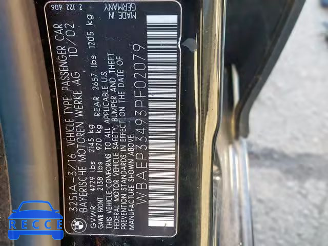 2003 BMW 325 XIT WBAEP33493PF02079 image 9