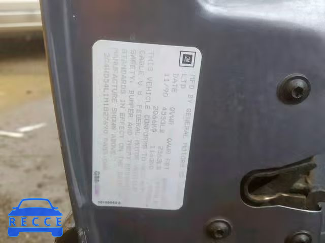 1991 BUICK REGAL LIMI 2G4WD54L1M1827690 image 9