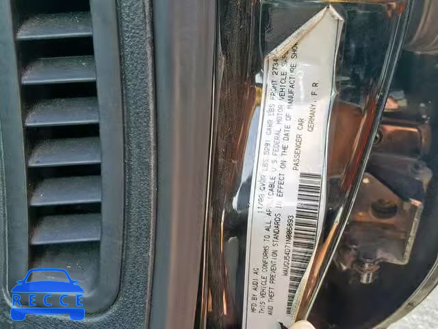 2001 AUDI S8 WAUGU54D71N006893 Bild 9