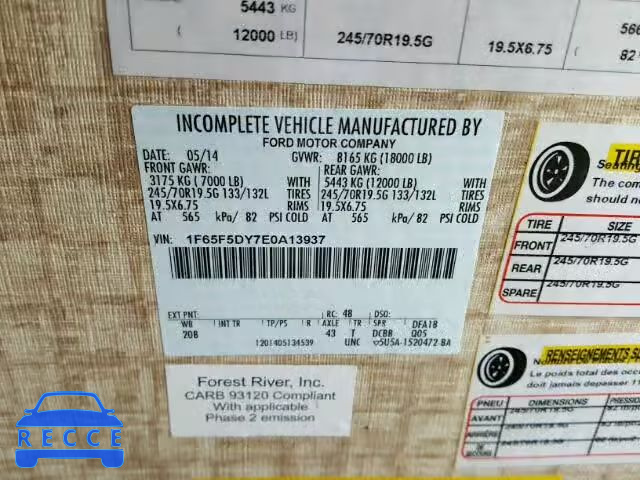 2014 FORD F53 1F65F5DY7E0A13937 Bild 9