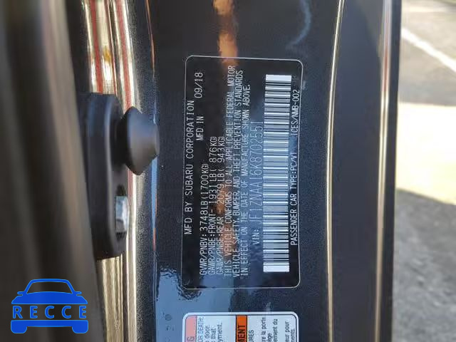 2019 TOYOTA 86 JF1ZNAA16K8702551 image 9