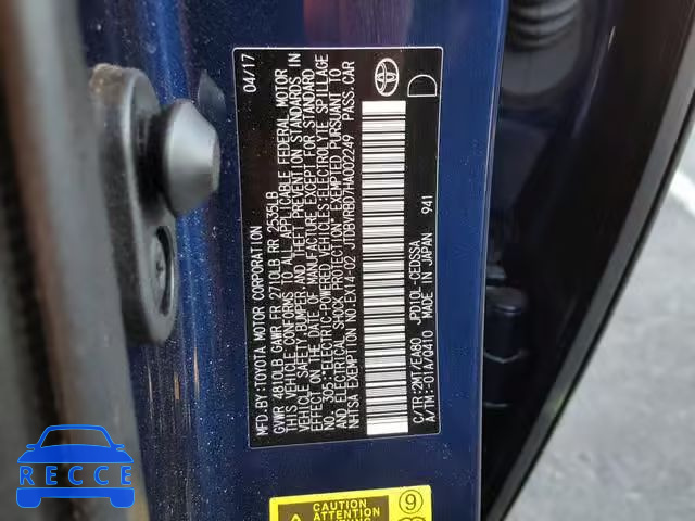 2017 TOYOTA MIRAI JTDBVRBD7HA002249 image 9