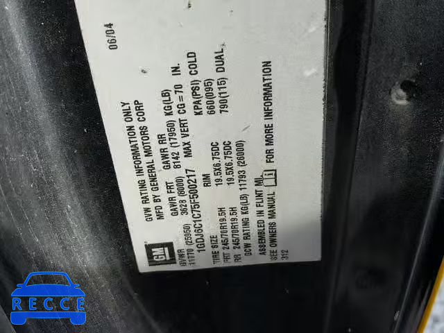 2005 GMC C6500 C6C0 1GDJ6C1C75F500217 image 9