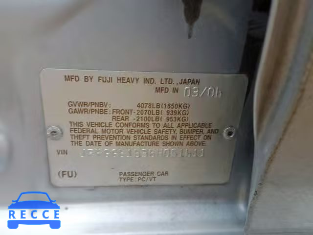 2006 SAAB 9-2 2.5I JF4GG61636H051611 image 9