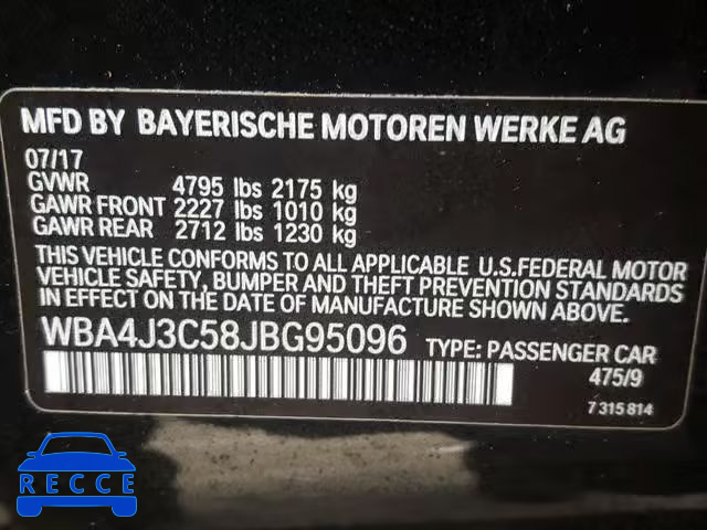 2018 BMW 430XI GRAN WBA4J3C58JBG95096 Bild 9