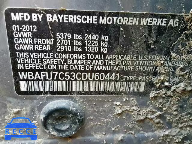 2012 BMW 535 XI WBAFU7C53CDU60441 image 9