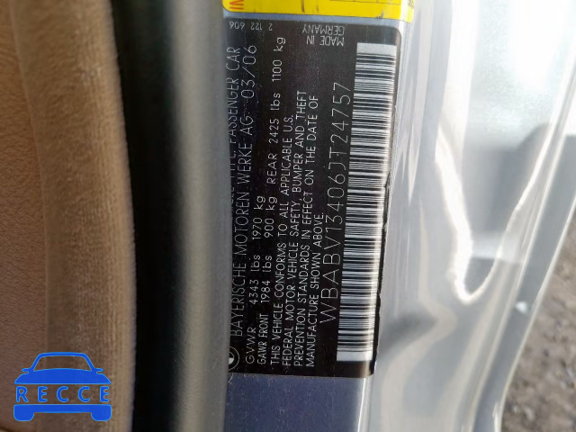 2006 BMW 325 CI SUL WBABV13406JT24757 image 9