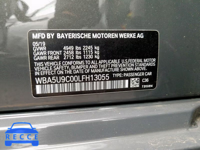2020 BMW M340XI WBA5U9C00LFH13055 image 9