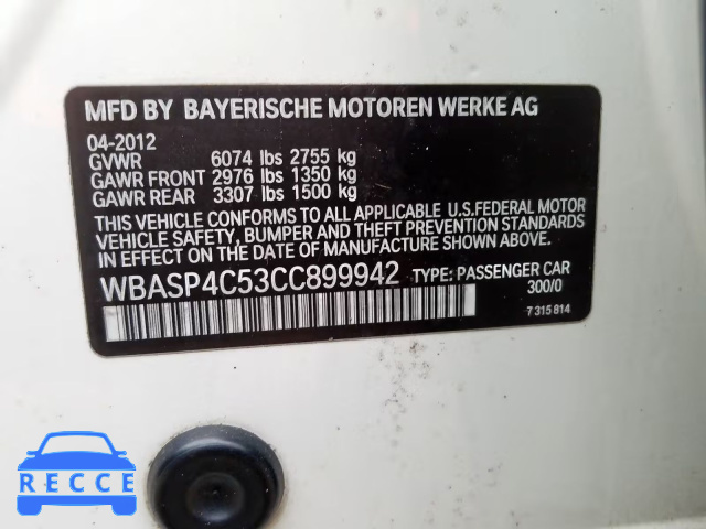 2012 BMW 550 XIGT WBASP4C53CC899942 image 9