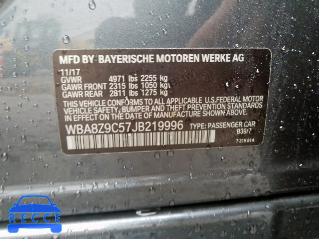 2018 BMW 330 XIGT WBA8Z9C57JB219996 image 9