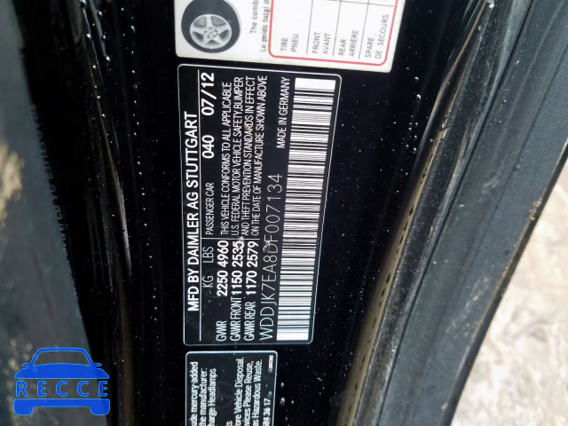 2013 MERCEDES-BENZ SL 63 AMG WDDJK7EA8DF007134 image 9