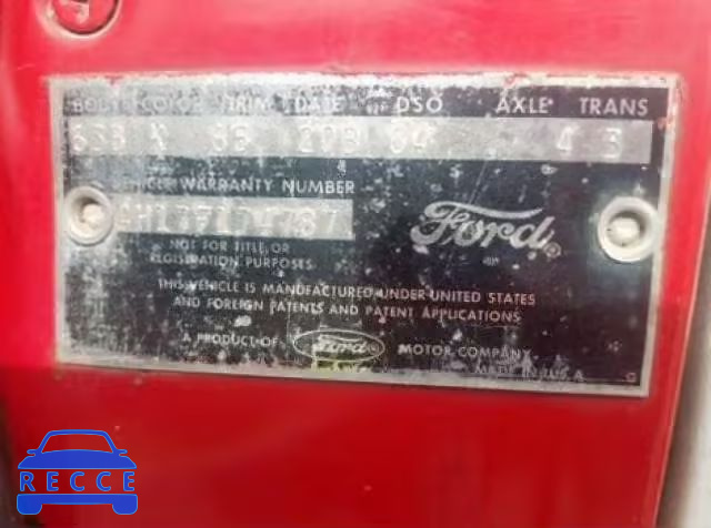1964 FORD 2 DOOR 4H17F174787 image 9