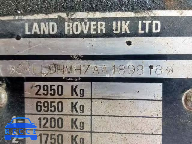 1983 LAND ROVER DEFENDER SALLDHMH7AA189818 image 9
