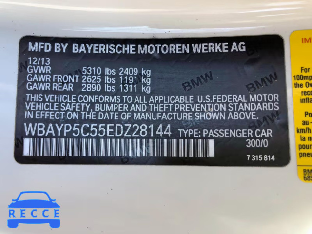 2014 BMW 640 XI WBAYP5C55EDZ28144 image 9