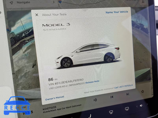 2020 TESLA MODEL 3 5YJ3E1EA6LF615180 зображення 7