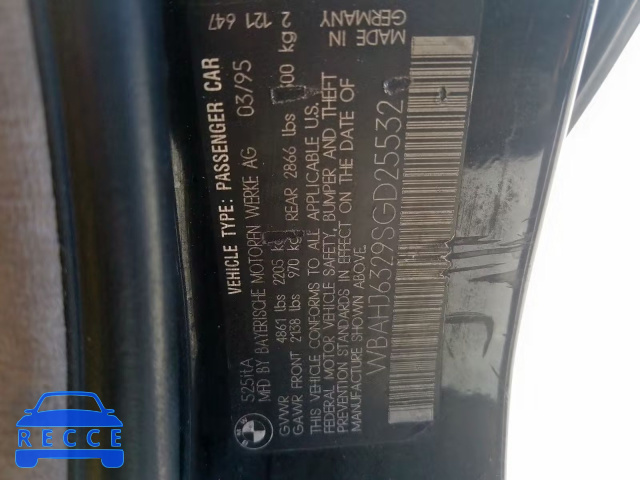 1995 BMW 525 IT AUT WBAHJ6329SGD25532 image 9