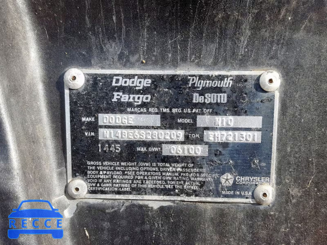 1976 DODGE RAM 100 W14BE6S280209 image 9