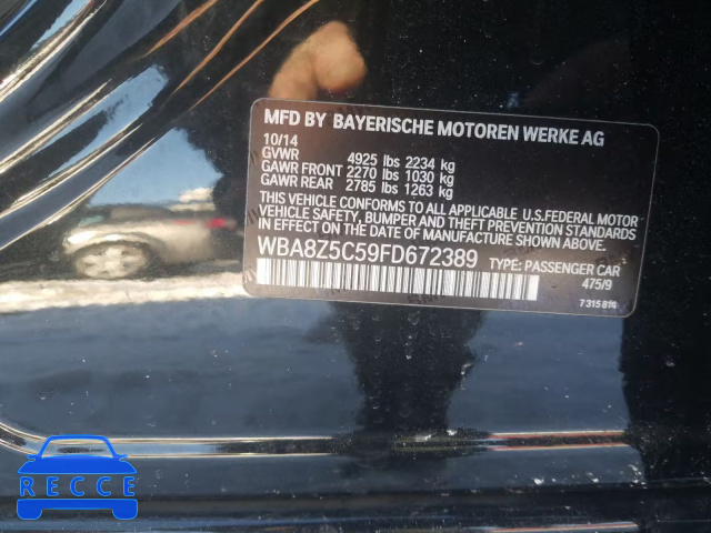 2015 BMW 328 XIGT S WBA8Z5C59FD672389 image 9