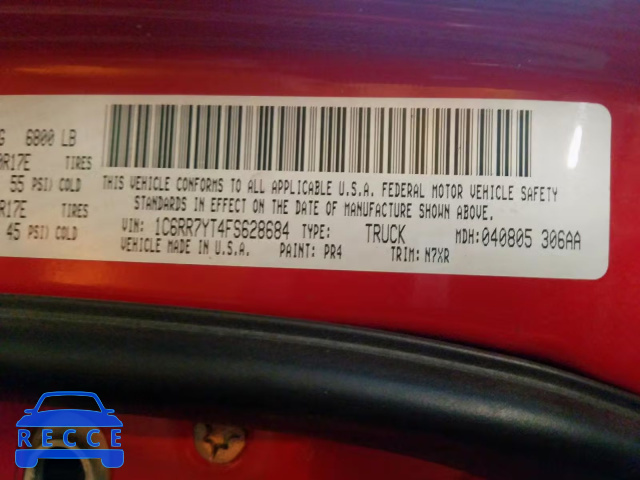 2015 RAM 1500 REBEL 1C6RR7YT4FS628684 Bild 9