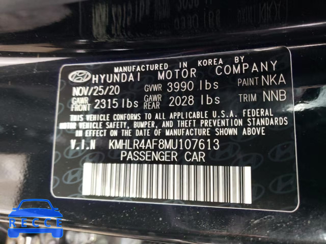 2021 HYUNDAI ELANTRA N KMHLR4AF8MU107613 image 9