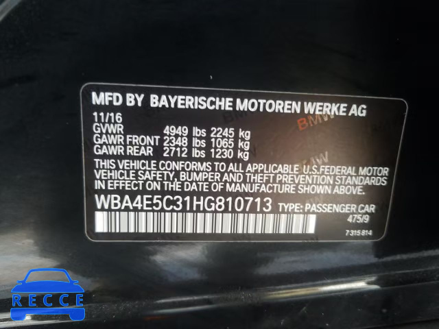 2017 BMW 440XI GRAN WBA4E5C31HG810713 image 9