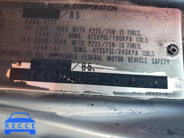 1985 TOYOTA PICKUP RN6 JT4RN65D9F5081034 image 9