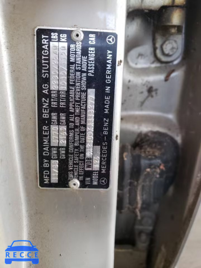 1989 MERCEDES-BENZ 300-CLASS WDBCA24D3KA448277 Bild 9
